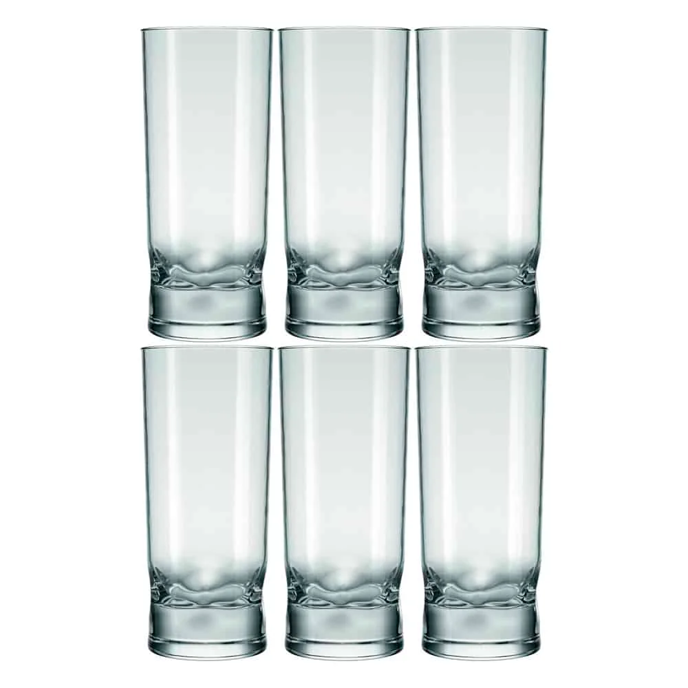 Vaso Vidrio Refresco Nadir 310 Ml Amassadinho X6 Unid.