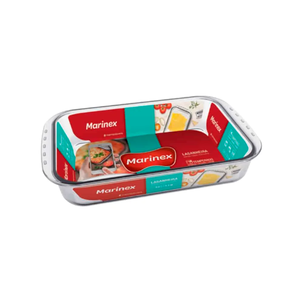Asadera Vidrio Marinex Rectangular Clasica 5300 Ml