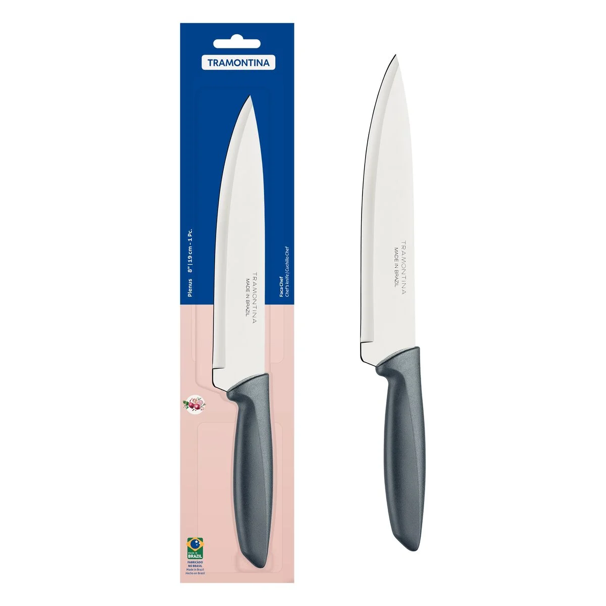 Cuchillo Chef Tramontina Plenus Acero Inoxidable 8 Pulg