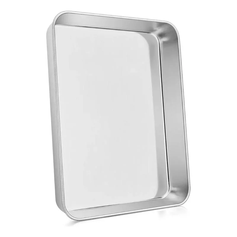 Asadera Fuente Bandeja Acero Inoxidable 36 X 28 Cm Horno