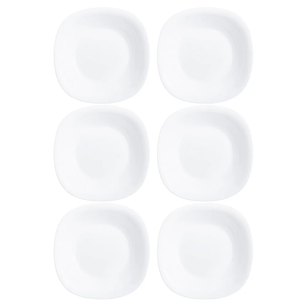 Plato Hondo Vidrio Blanco Luminarc Carine 21 Cm X6 Unid
