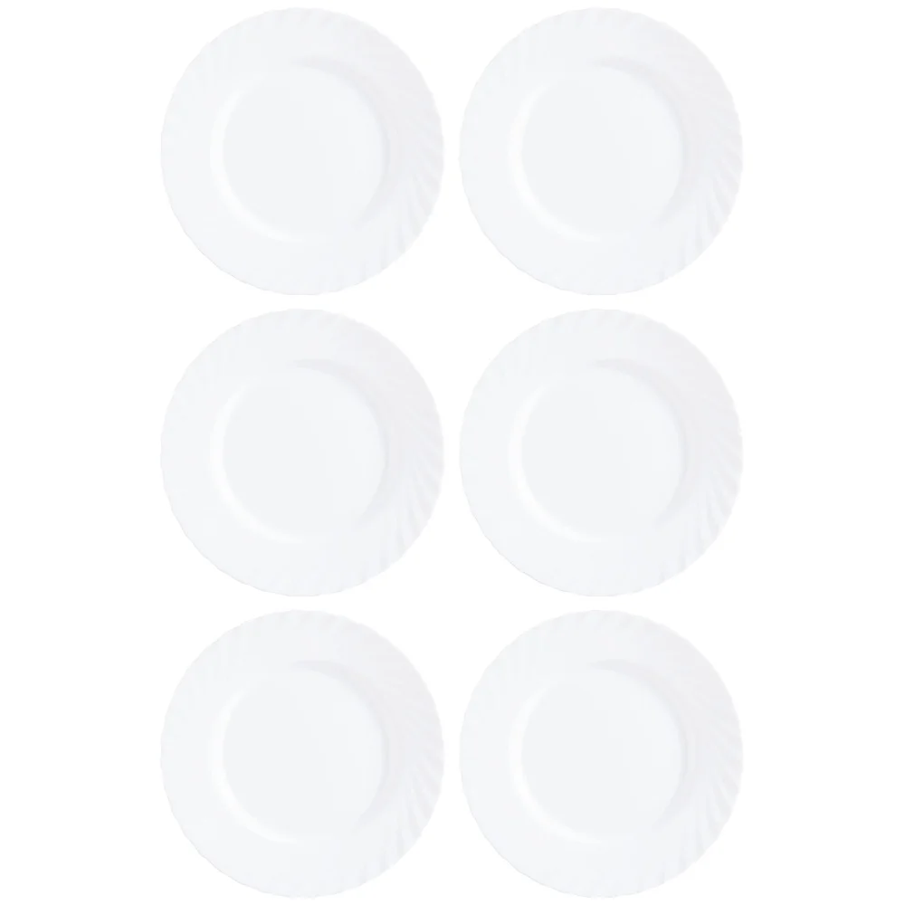 Plato Llano Vidrio Blanco Luminarc Trianon 24 Cm X6 Unid