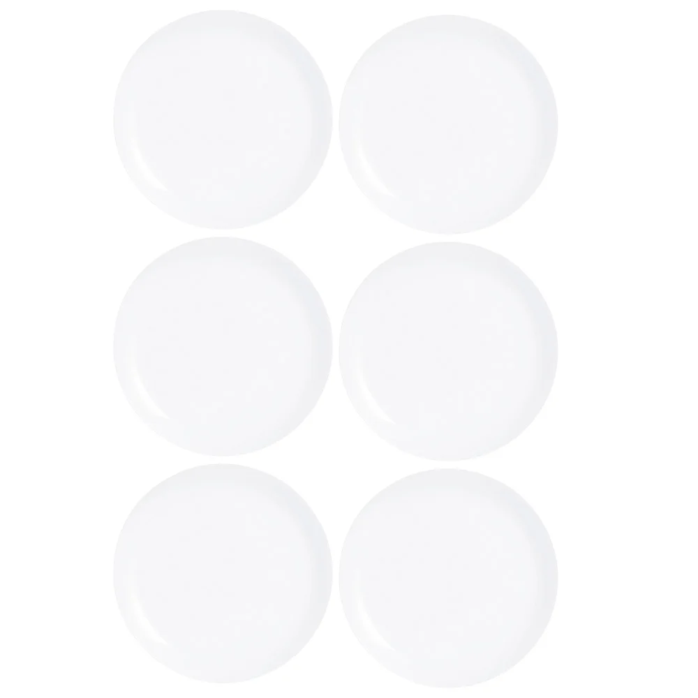 Plato Llano Vidrio Blanco Luminarc Diwali 27 Cm X6 Unid