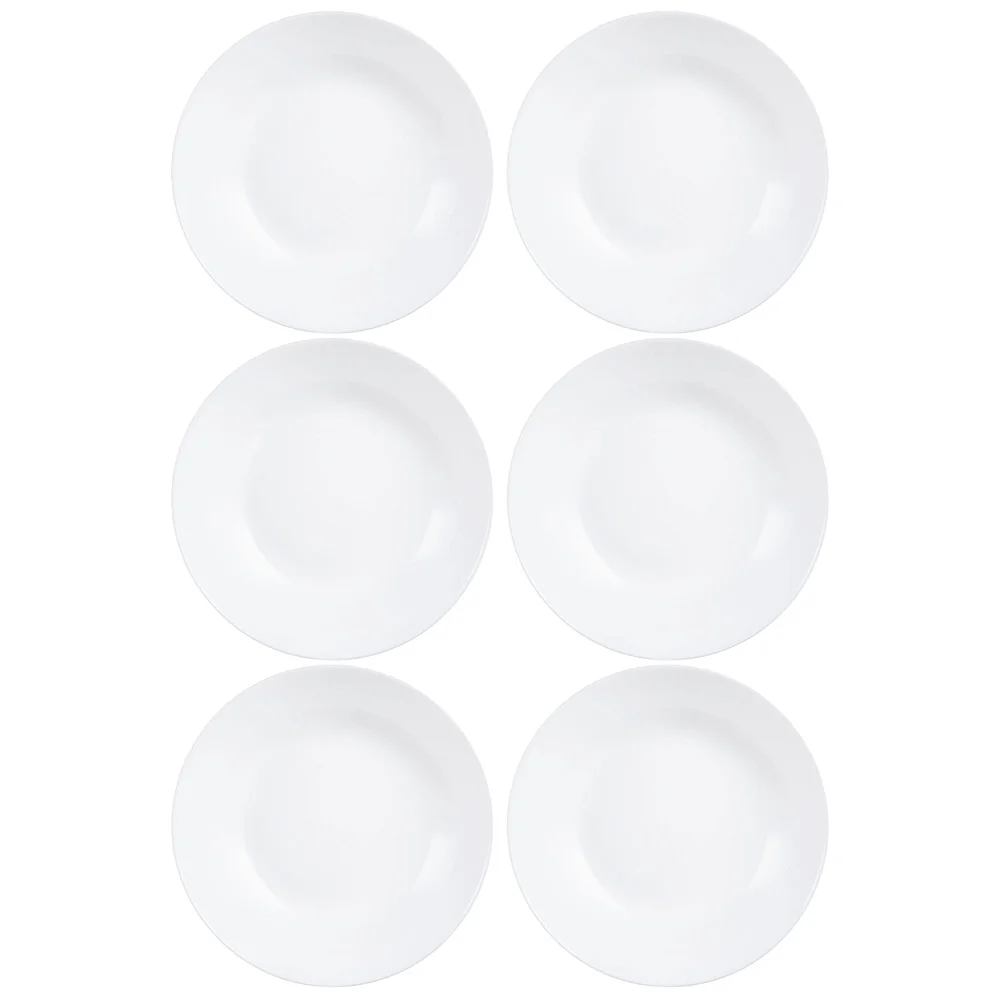 Plato Hondo Vidrio Blanco Luminarc Diwali 20 Cm X6 Unid
