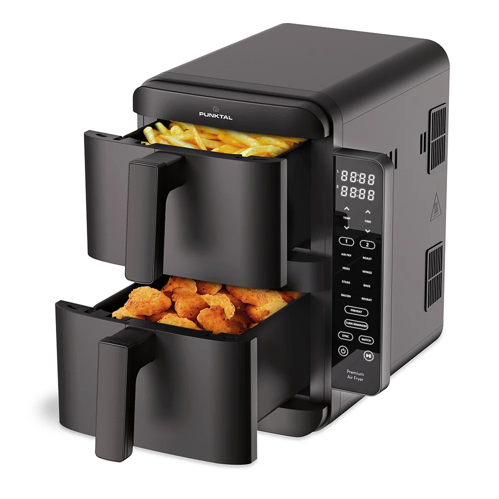 Freidora Sin Aceite Punktal Digital Doble Vertical PK-390 FD